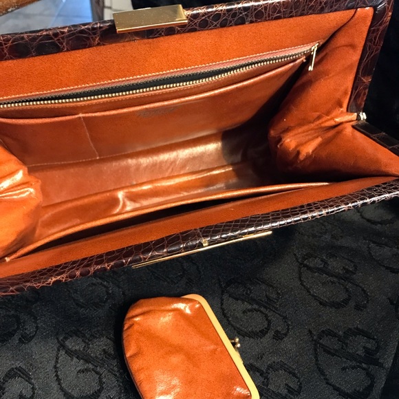 Vintage Original Wilcof Alligator Handbag Leather lined - Picture 3 of 7